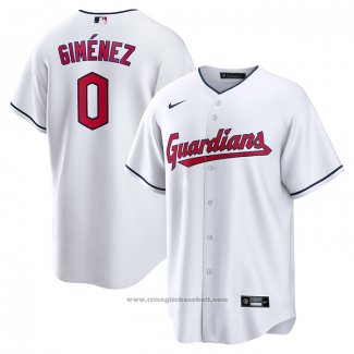 Maglia Baseball Uomo Cleveland Guardians Andres Gimenez Home Replica Bianco