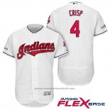 Maglia Baseball Uomo Cleveland Indians 2017 Postseason Coco Crisp Bianco Flex Base