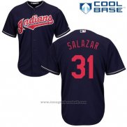 Maglia Baseball Uomo Cleveland Indians Danny Salazar 31 Nero Autentico Collection Cool Base