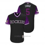 Maglia Baseball Uomo Colorado Rockies Carlos Gonzalez 2018 LLWS Players Weekend Cargo Nero