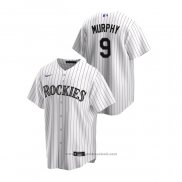 Maglia Baseball Uomo Colorado Rockies Daniel Murphy Replica Home Bianco