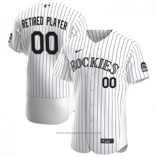 Maglia Baseball Uomo Colorado Rockies Primera Pick-A-player Retired Roster Autentico Bianco