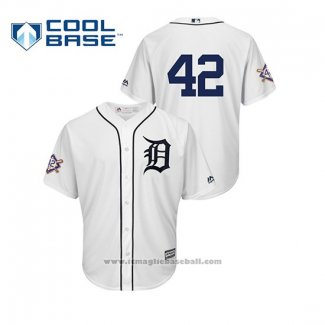 Maglia Baseball Uomo Detroit Tigers 2019 Jackie Robinson Day Cool Base Bianco