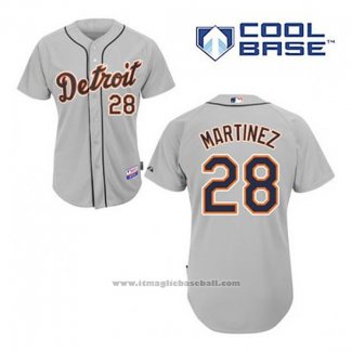 Maglia Baseball Uomo Detroit Tigers J.d. Martinez 28 Grigio Cool Base