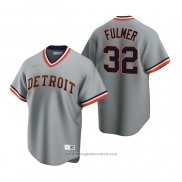 Maglia Baseball Uomo Detroit Tigers Michael Fulmer Cooperstown Collection Road Grigio