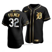 Maglia Baseball Uomo Detroit Tigers Michael Fulmer Golden Edition Autentico Nero