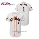 Maglia Baseball Uomo Houston Astros Carlos Correa 2019 Postseason Flex Base Bianco