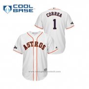 Maglia Baseball Uomo Houston Astros Carlos Correa Cool Base Bianco