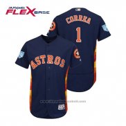 Maglia Baseball Uomo Houston Astros Carlos Correa Flex Base Allenamento Primaverile 2019 Blu