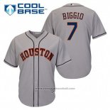 Maglia Baseball Uomo Houston Astros Craig Biggio 7 Grigio Cool Base