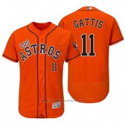 Maglia Baseball Uomo Houston Astros Evan Gattis 11 Arancione Hispanic Heritage