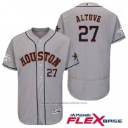 Maglia Baseball Uomo Houston Astros Jose Altuve Grigio 2017 All Star Flex Base