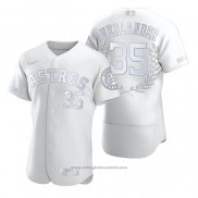 Maglia Baseball Uomo Houston Astros Justin Verlander Award Collection AL Cy Young Bianco