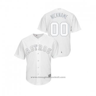 Maglia Baseball Uomo Houston Astros Personalizzate 2019 Players Weekend Replica Bianco