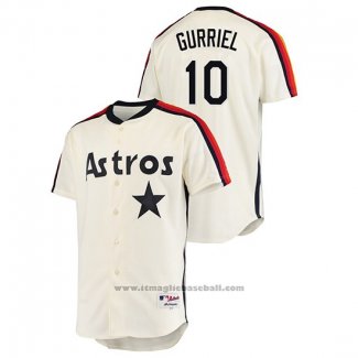 Maglia Baseball Uomo Houston Astros Yuli Gurriel Oilers Vs. Houston Astros Cooperstown Collection Crema