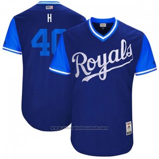 Maglia Baseball Uomo Kansas City Royals 2017 Little League World Series Kelvin Herrera Blu