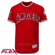 Maglia Baseball Uomo Los Angeles Angels Blank Rosso Flex Base Autentico Collection