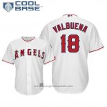 Maglia Baseball Uomo Los Angeles Angels Luis Valbuena Cool Base Home Bianco