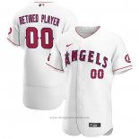 Maglia Baseball Uomo Los Angeles Angels Primera Pick-A-player Retired Roster Autentico Bianco