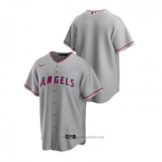 Maglia Baseball Uomo Los Angeles Angels Replica Road Grigio