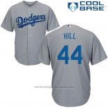 Maglia Baseball Uomo Los Angeles Dodgers 44 Rich Hill Grigio Cool Base