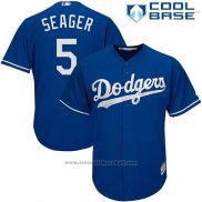 Maglia Baseball Uomo Los Angeles Dodgers 5 Corey Seager Cool Base