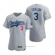Maglia Baseball Uomo Los Angeles Dodgers Chris Taylor Autentico 2020 Alternato Grigio