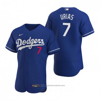 Maglia Baseball Uomo Los Angeles Dodgers Julio Urias Autentico 2020 Alternato Blu