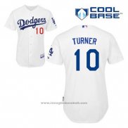 Maglia Baseball Uomo Los Angeles Dodgers Justin Turner 10 Bianco Home Cool Base