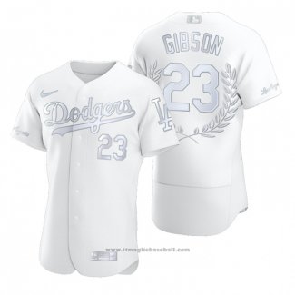 Maglia Baseball Uomo Los Angeles Dodgers Kirk Gibson Awards Collection NL MVP Bianco