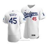 Maglia Baseball Uomo Los Angeles Dodgers Matt Beaty 2020 Autentico Primera Bianco