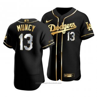 Maglia Baseball Uomo Los Angeles Dodgers Max Muncy Golden Edition Autentico Nero