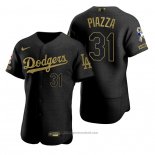 Maglia Baseball Uomo Los Angeles Dodgers Mike Piazza Nero 2021 Salute To Service