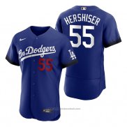 Maglia Baseball Uomo Los Angeles Dodgers Orel Hershiser 2021 City Connect Autentico Blu