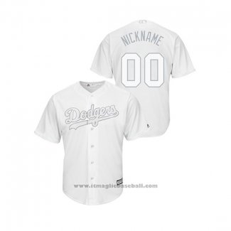 Maglia Baseball Uomo Los Angeles Dodgers Personalizzate 2019 Players Weekend Replica Bianco