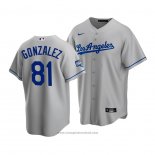Maglia Baseball Uomo Los Angeles Dodgers Victor Gonzalez 2020 Replica Road Grigio