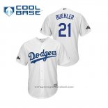 Maglia Baseball Uomo Los Angeles Dodgers Walker Buehler 2019 Postseason Cool Base Bianco