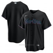 Maglia Baseball Uomo Miami Marlins Alternato Replica Nero