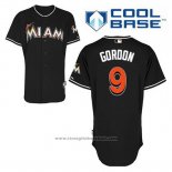 Maglia Baseball Uomo Miami Marlins Dee Gordon 9 Nero Alternato Cool Base