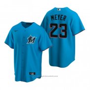 Maglia Baseball Uomo Miami Marlins Max Meyer Replica 2020 Blu