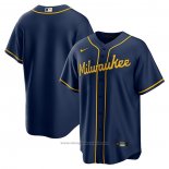 Maglia Baseball Uomo Milwaukee Brewers Alternato Replica Blu