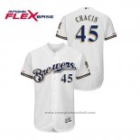 Maglia Baseball Uomo Milwaukee Brewers Jhoulys Chacin Autentico Flex Base Bianco