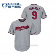 Maglia Baseball Uomo Minnesota Twins Marwin Gonzalez 2019 Postseason Cool Base Grigio