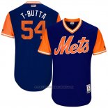 Maglia Baseball Uomo New York Mets 2017 Little League World Series T.j. Rivera Blu