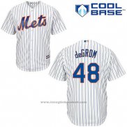 Maglia Baseball Uomo New York Mets Jacob Degrom 48 Bianco Home Cool Base