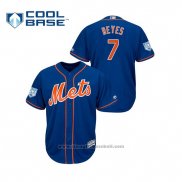 Maglia Baseball Uomo New York Mets Jose Reyes 2019 Allenamento Primaverile Cool Base Blu