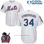 Maglia Baseball Uomo New York Mets Noah Syndergaard 34 Bianco Home Cool Base