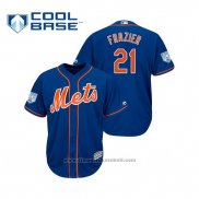 Maglia Baseball Uomo New York Mets Todd Frazier Cool Base Allenamento Primaverile 2019 Blu