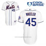 Maglia Baseball Uomo New York Mets Zack Wheeler 45 Bianco Alternato Cool Base