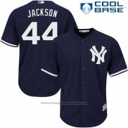 Maglia Baseball Uomo New York Yankees 44 Reggie Jackson Blu Alterno Cool Base